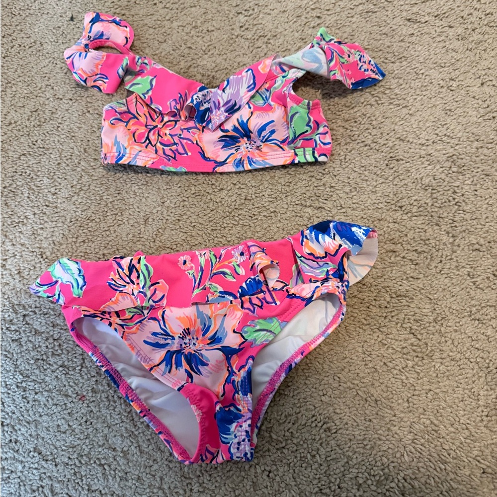 Lilly Pulitzer Vibrant Floral Kids Bikini Set